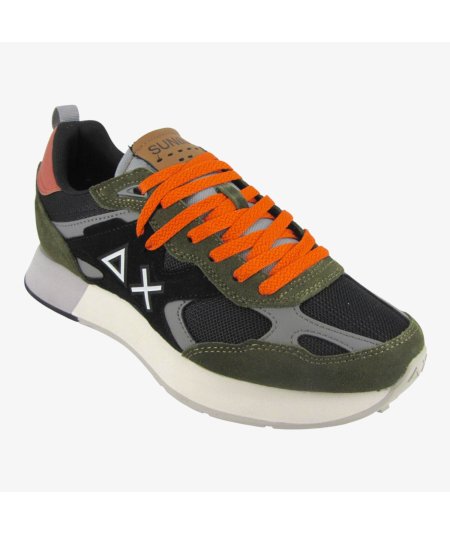 Sun 68 Z45116 Sneaker Jaki Outdoor in mesh e suede militare scuro