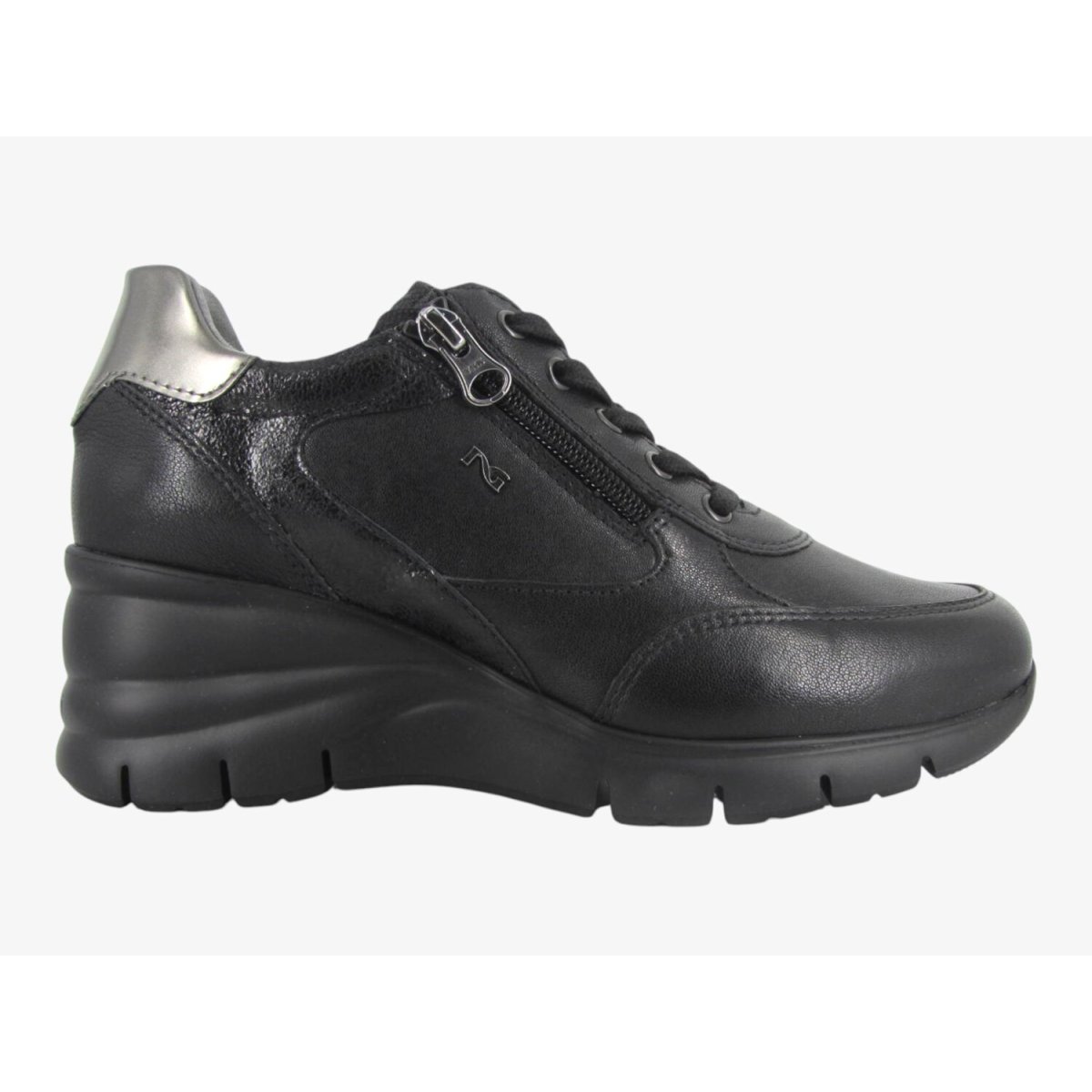 NeroGiardini I514120D - Sneakers da Donna con Zip Laterale e Zeppa