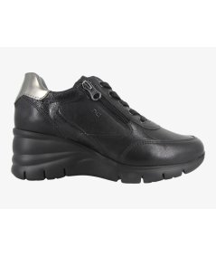 NeroGiardini I514120D - Sneakers da Donna con Zip Laterale e Zeppa