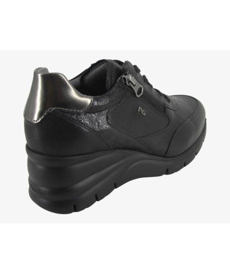 NeroGiardini I514120D - Sneakers da Donna con Zip Laterale e Zeppa