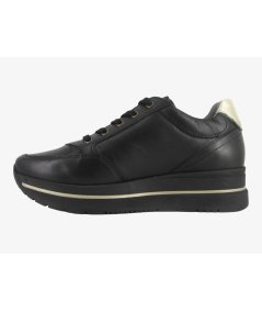 NeroGiardini E514100D - Sneakers da Donna con Platform in Pelle Nera