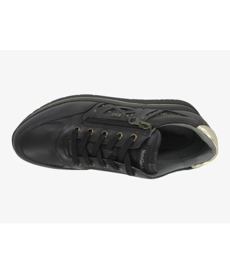 NeroGiardini E514100D - Sneakers da Donna con Platform in Pelle Nera