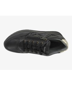 NeroGiardini E514100D - Sneakers da Donna con Platform in Pelle Nera