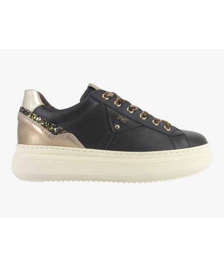 NeroGiardini E513081D - Sneakers da Donna con ZIP in Pelle Bianca